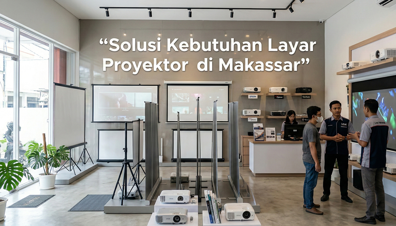 Memilih Tempat Beli Layar Proyektor Makassar dan Sekitarnya Harus Cari yang Memiliki Produk Terbaik dan Lengkap serta dengan Garansi Resmi