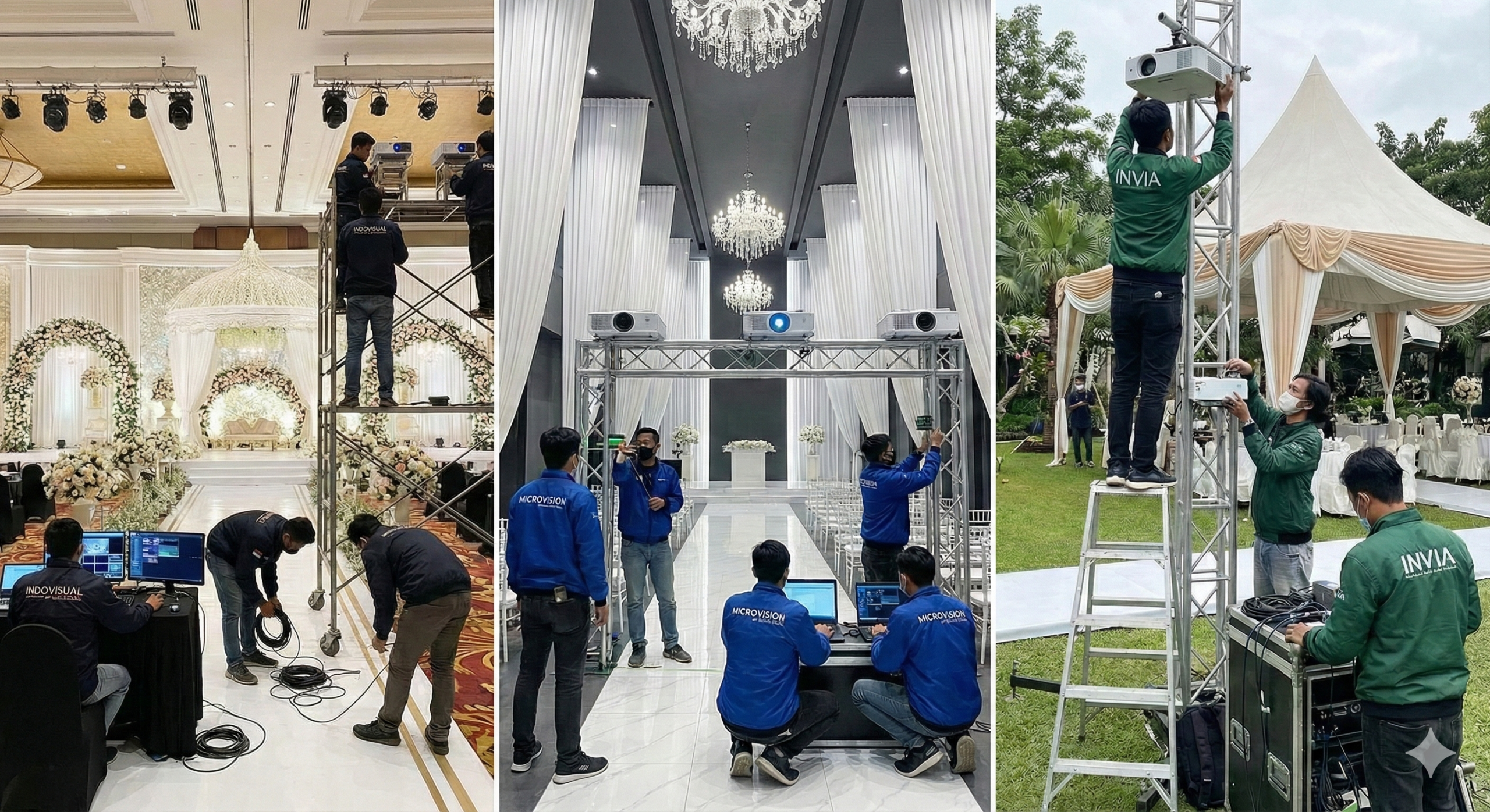 Pengerjaan Jasa Video Mapping Wedding oleh Tiga Vendor Terbaik di Indonesia